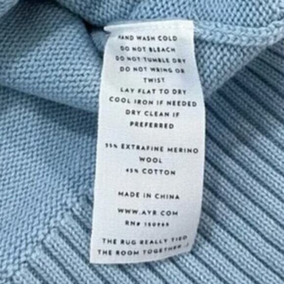 NWT AYR The Yachty Moma Mens Purple Tan Blue Colorblock Sweater - Picture 8 of 10